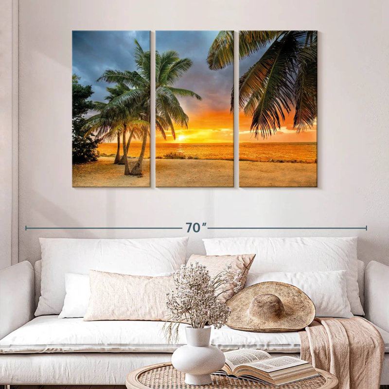 Coucher de soleil Key Key Tropical Gillard, H 32 po x l 50 po