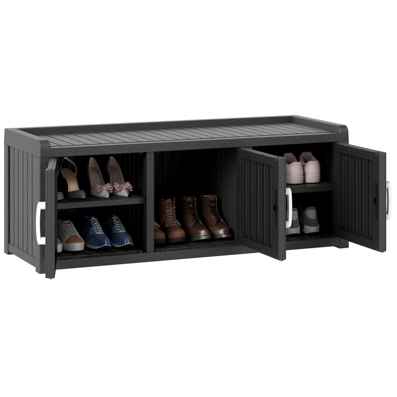 Armoire de rangement pour chaussures d'extérieur, Noir