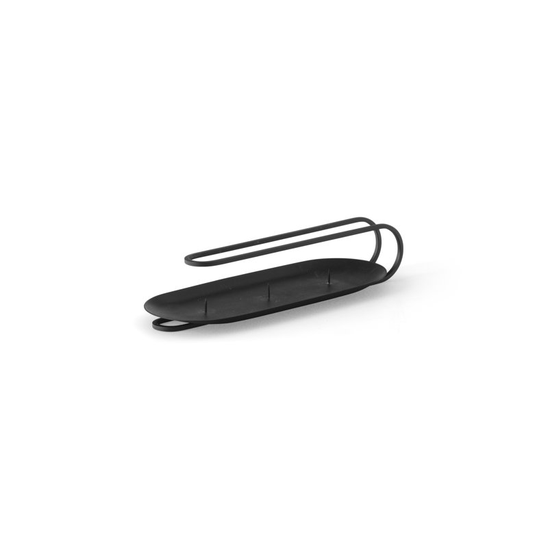 Clip Candlestick, Black Ral 9005