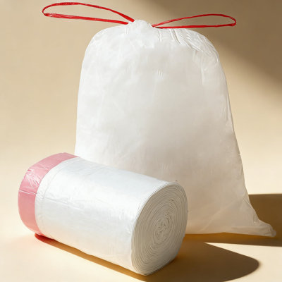Sacs de cuisine robustes de 13 gallons de hauteur avec cordon et parfum frais, résistant aux fuites et aux déchirures pour la cuisine, le bureau et l'extérieur (100 unités)