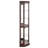 Lighted Corner Curio Cabinet In Dark Cherry - Living Room Display With Glass Doors And Adjustable Shelves Source Elegant Case-998179727