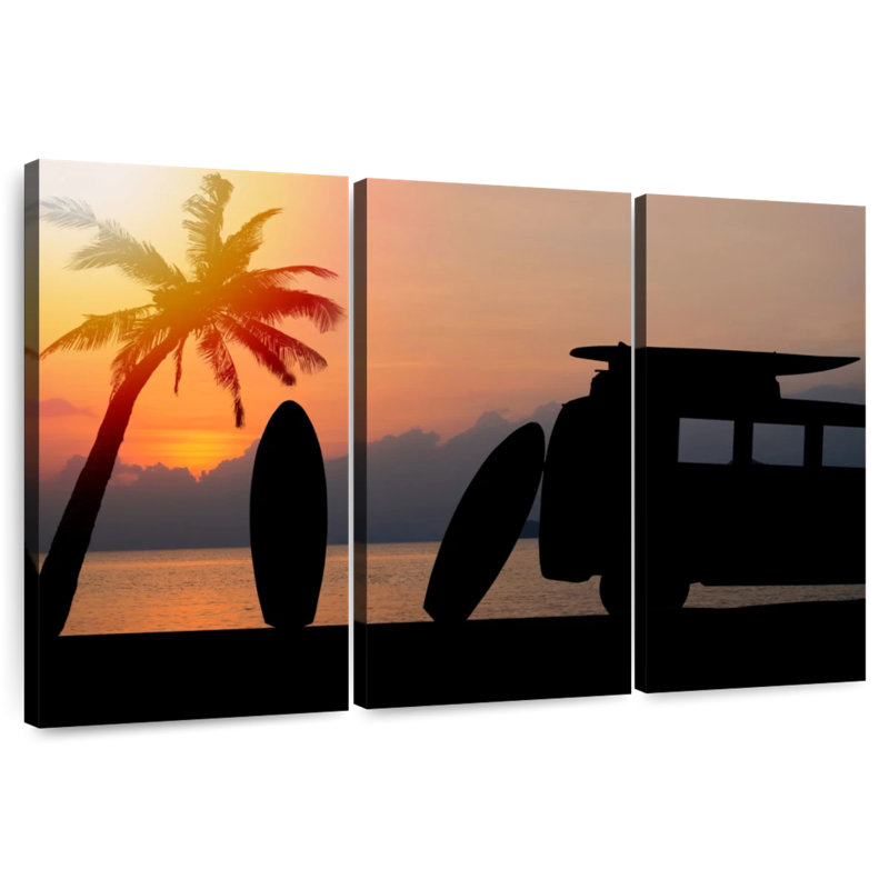 Senne Sunset Surf Trip, 28" H x 45" W