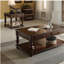 Table basse en noyer avec plateau relevable