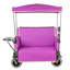 Chariot utilitaire 3-en-1 pliable avec banquette mauve