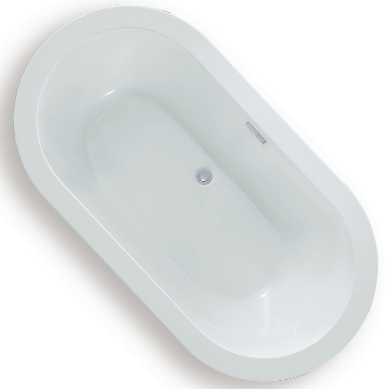 Virgo 63'' x 33.44'' Soaking Acrylic Bathtub