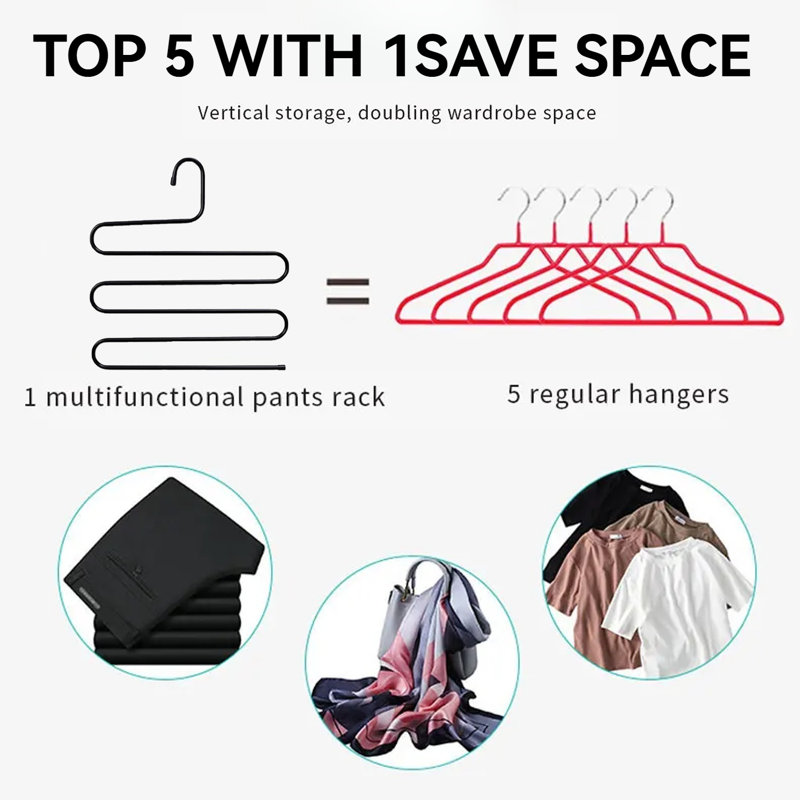 Multi-Layer Trouser Rack With Non-Slip Trouser Hanging