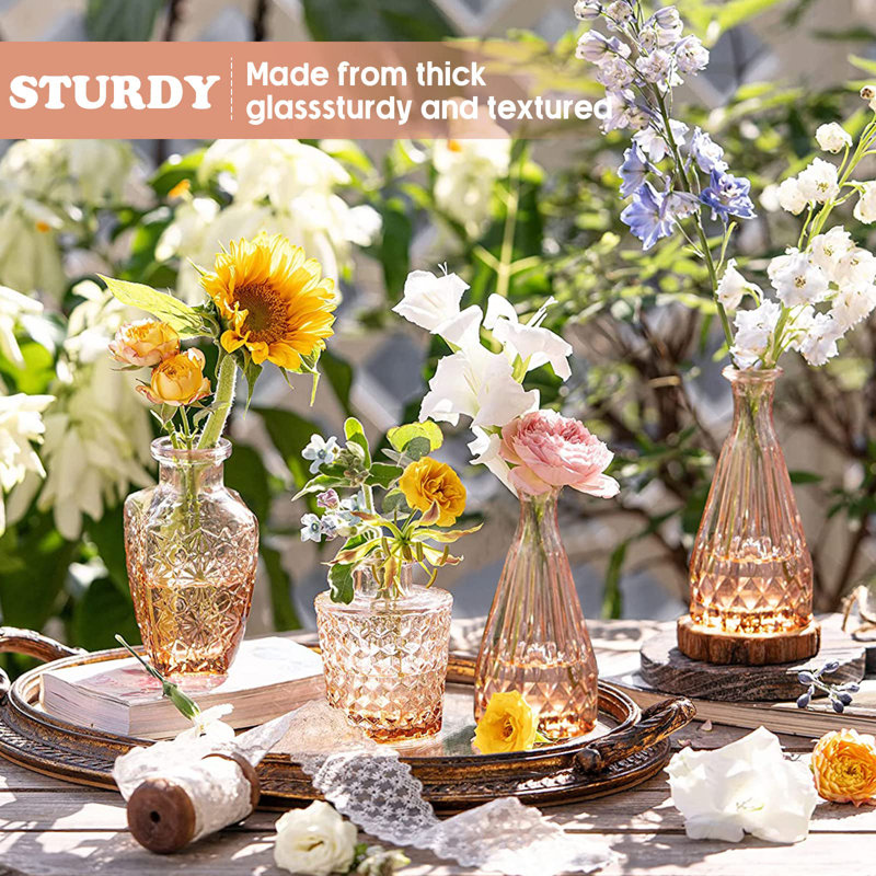 Ensemble de 20 vases à fleurs en verre pour petits centres de table en verre rustique pour table de mariage Décoration de Noël