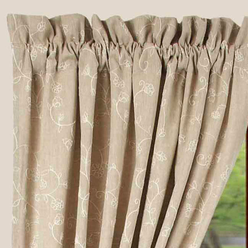 Castleberry Cotton Room Darkening Curtain Pair, Taupe, 84" W x 86" L