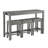 Bar Table, Dining Table, Sofa Table With Power Outlet, 3 Upholstered Stools, 4 Piece Bar Table And Chair Set-537166388-537166391