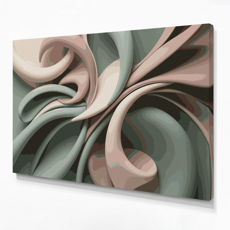 Art mural sur toile Biomorphic Abstraction 86, H 20 po x l 30 po