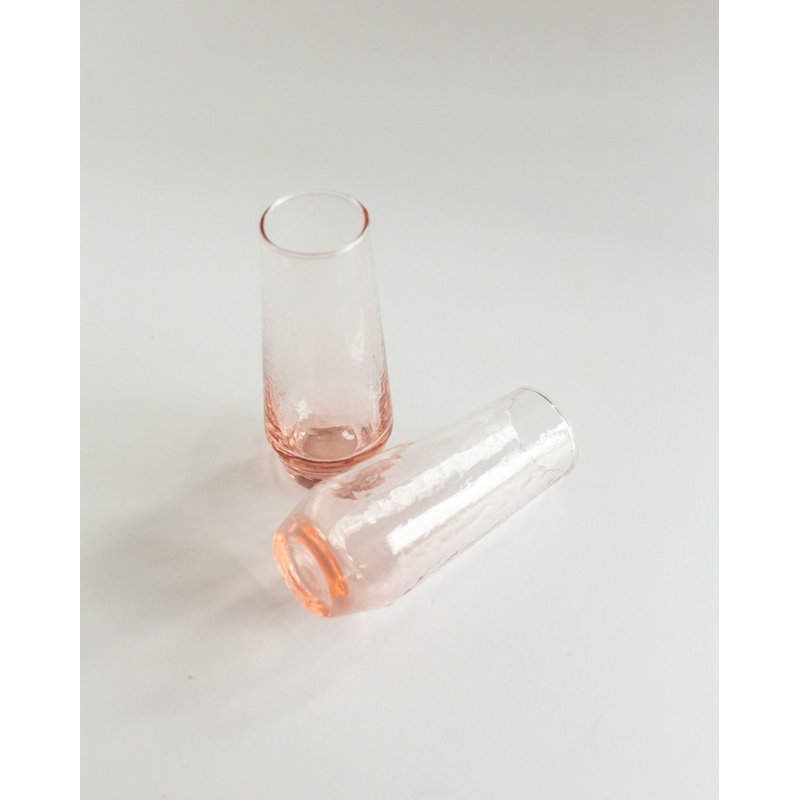Ensemble de 2 flûtes à champagne Stemless, Rose