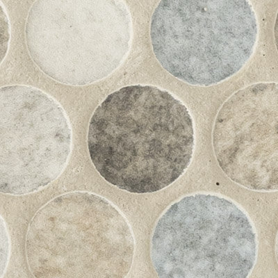 Montessa Penny Round 12 in. x 12 in. Glossy Glass Mosaic Wall Tile, Sora