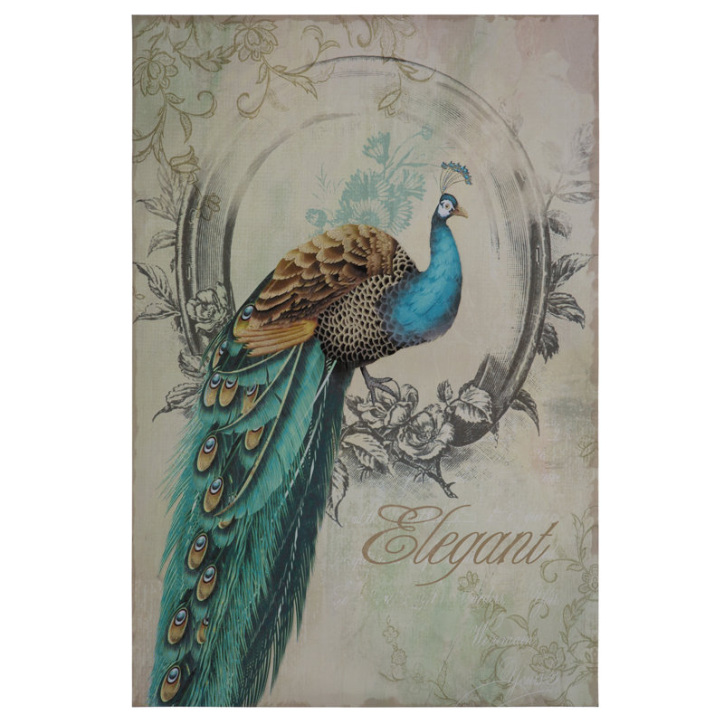 « peacock poises i », impression sur toile tendue