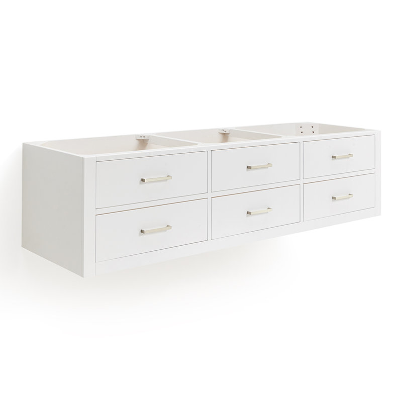 Megrez 72'' Wall Mounted Double Bathroom Vanity Base Only, White