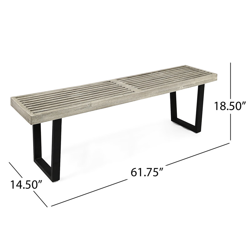 Banc contemporain Contemporary, Noir / blanc antique