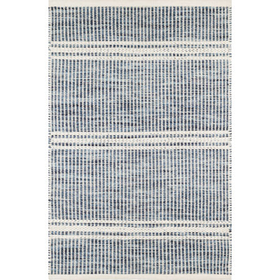 Tapis gris / ivoire à rayures fabriqué à la main Malta