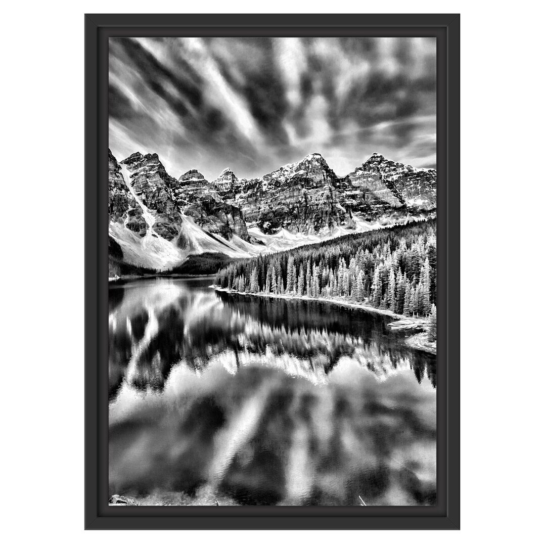 Gerahmtes Wandbild Bergsee