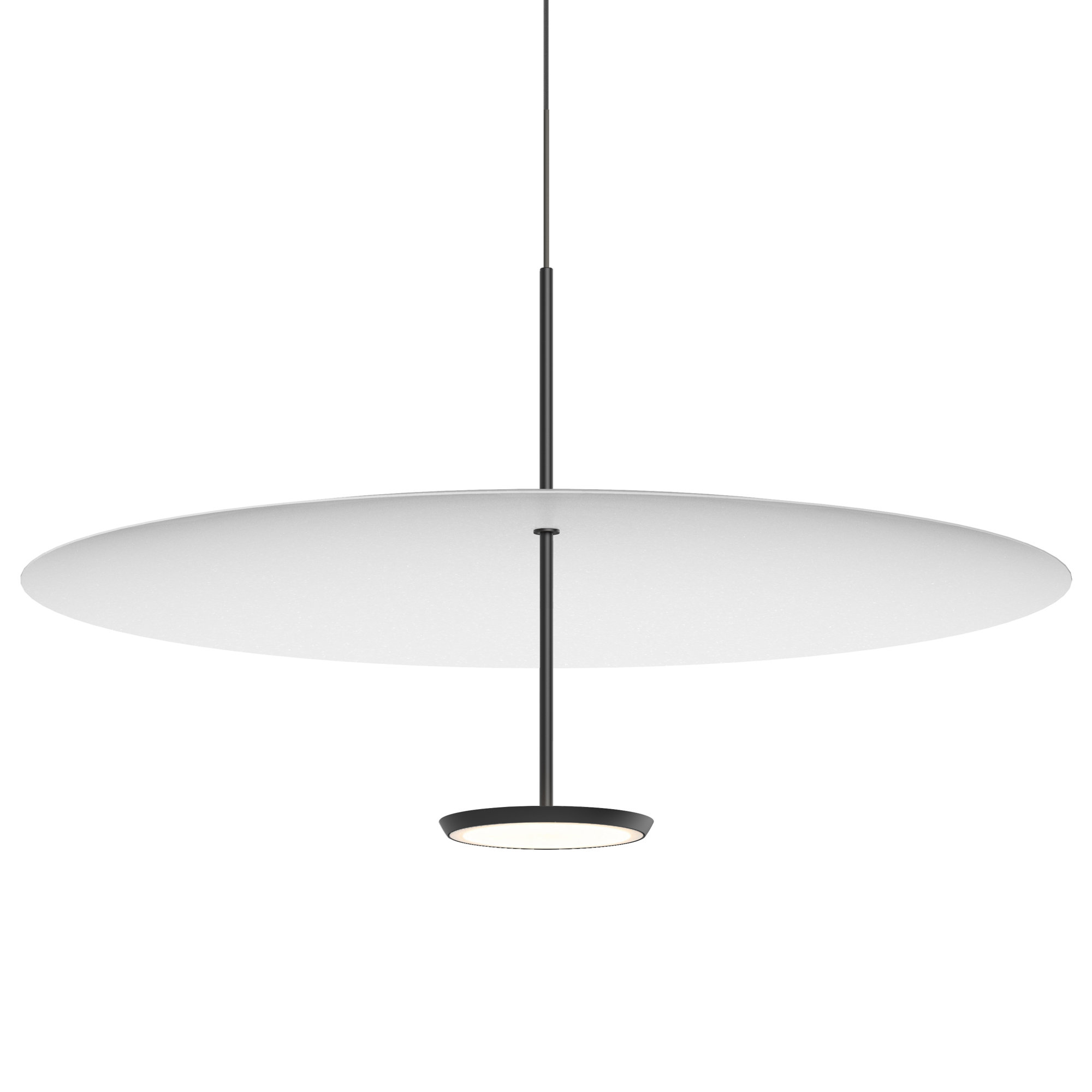 Sky Dome 1 - Light LED Pendant, 17.5" H x 32" W x 32" D, White, Matte Black