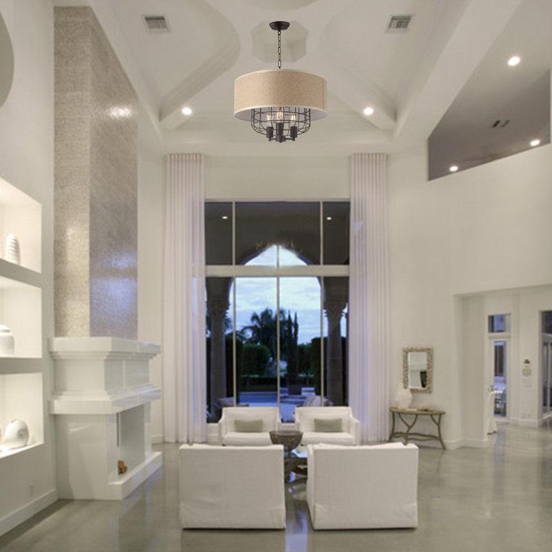 Dashari 3 - Light Dimmable Drum Chandelier