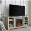 Meuble télé avec foyer et console de divertissement en bois avec foyer 18 po, blanc, l 58,31 po x P 15,39 po x H 26,06 po Mantel-1515194837