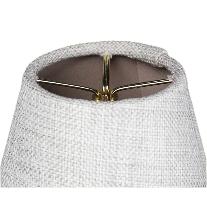 abat-jour en tissu de toile de jute empire à candélabre H 4 po x l 5 po, Kaki