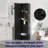 Tall Narrow Storage Cabinet with 3 Adjustable Shelves for Living Room/Kitchen/Laundry/Bedroom-116935312