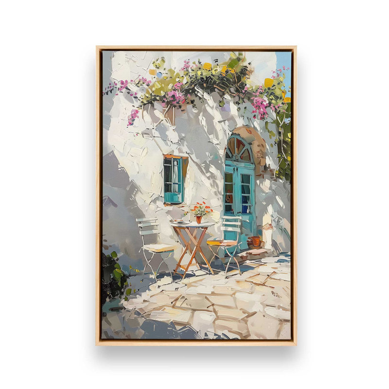 Impression sur toile Bougainville Break, 8 po x 12 po, Cadre flottant en érable américain