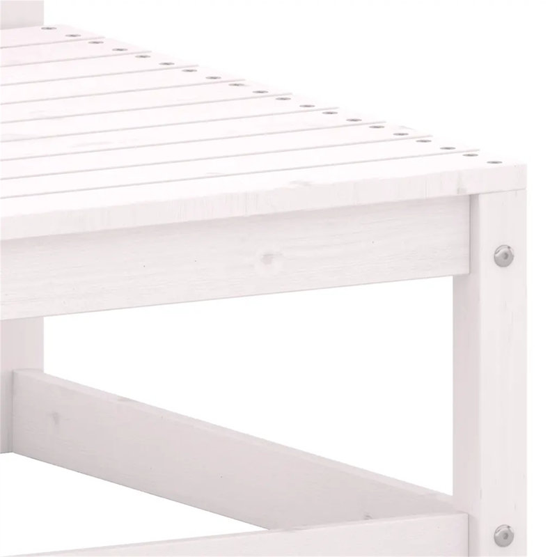 Delman 70cm Wide Pine Patio Sofa, White