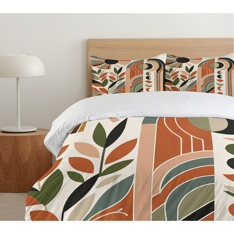 Monstera Duvet Cover, California King Duvet Cover + 2 Standard Shams