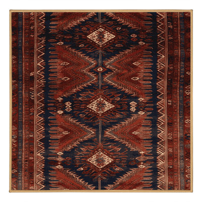 Machine Washable Persian Brown Area Rug