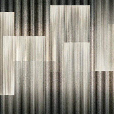 Modern Geometric Striped Wallpaper Mural With  Accents, Luxury Contemporary Wall Décor