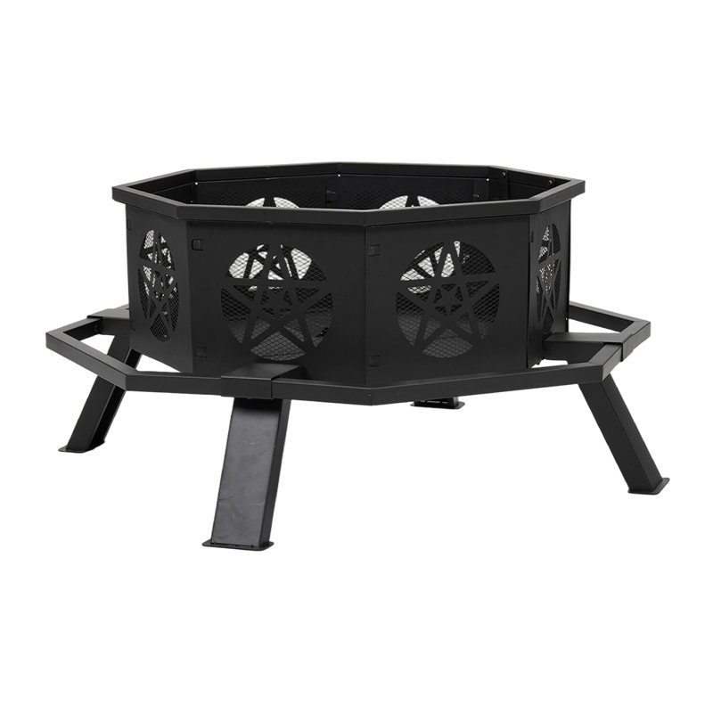 Round Iron Charcoal Fire Pit