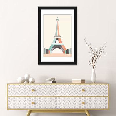 «Graphic Pastel Architecture II», reproduction d'art graphique sur toile