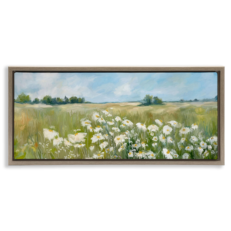Toile flottante panoramique encadrée par Ramona Murdock, Cadre flottant orme Montalcino, H 14 po x l 31 po