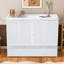 Grand lit escamotable avec port USB et grand tiroir, blanc-1634004185