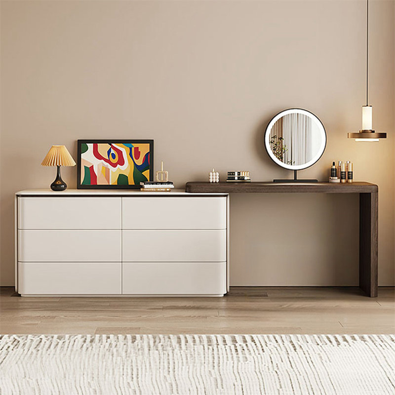 Makeup Vanity with Light mirror,6 drawers