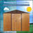8Ft X 6Ft Outdoor Metal Storage Shed With Metal Foundation,Coffee-119458137-119458136