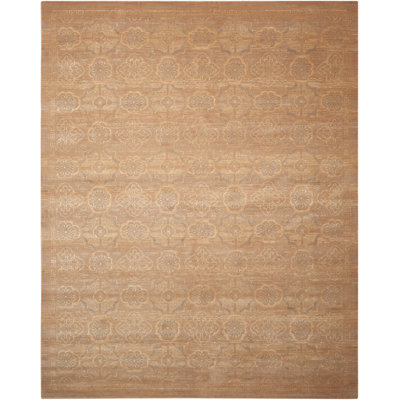 Tapis beige en soie Dickinson