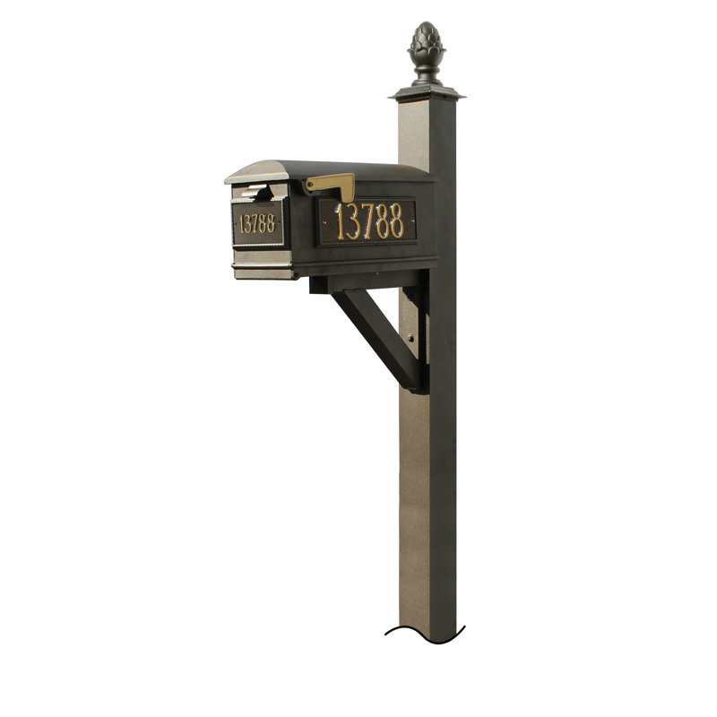 Boîte aux lettres Westhaven avec poteau inclus, Bronze, Oui