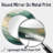 Gold And Green Soft Wave Fusion - Abstract Shapes Mirror, Beige Round Decorative Wall Mirror, Printed Metal Art-99623623