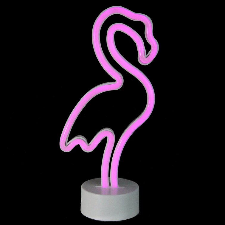 Northlight 11.5 Pink Flamingo LED Neon Style Table Sign & Reviews