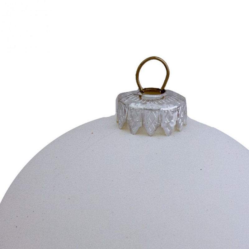 10cm Bauble, White Satin