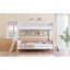Lits simples superposés en bois avec tablettes de rangement, design moderne blanc