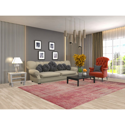 Handmade Indian Abstract Modern Area Rug 7x10