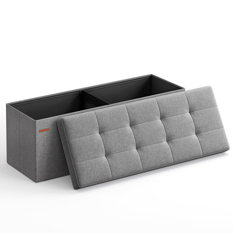 Folding Storage Ottoman Bench