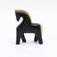 Abstract Horse Sculpture – Black Matte Polyresin Table Décor (20 cm) 