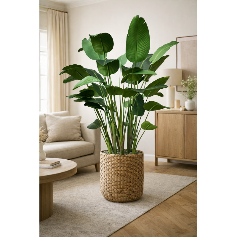 Faux Bird Of Paradise Plant in Pot Liner