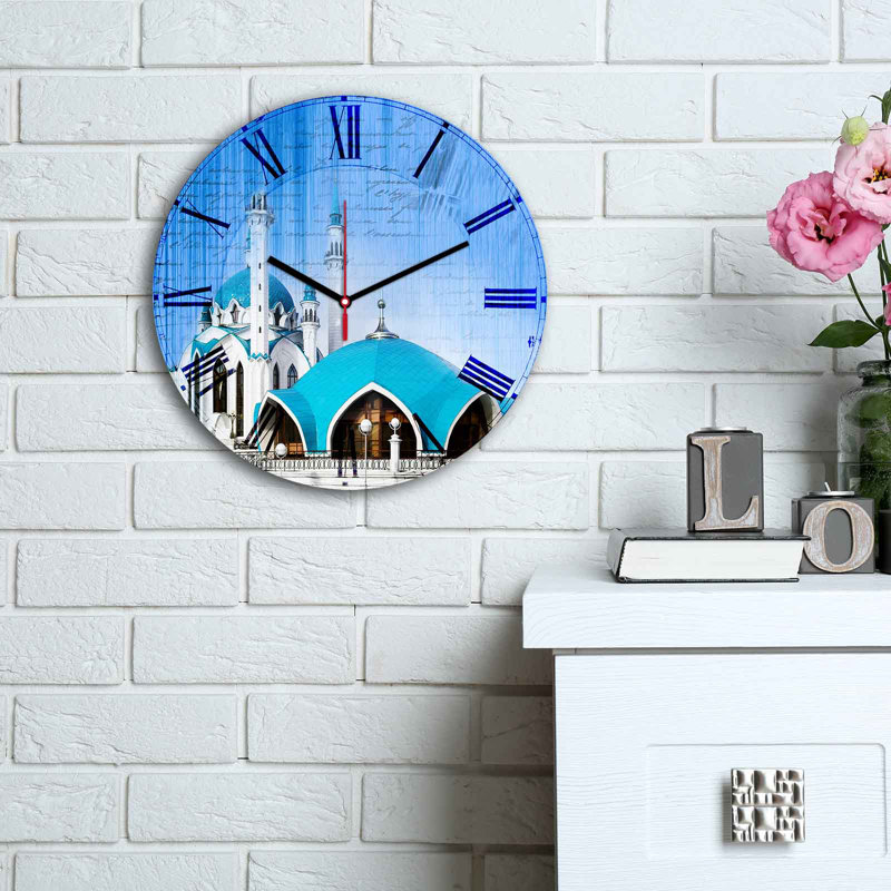 Horloge murale élégante Elegant, 11,8 pouces de diamètre | 100% panneau de fibres à densité moyenne avec une épaisseur de 0,2 pouce | Design élégant pour la maison ou le bureau | La montre moderne ajoute de la sophistication à n'importe quel espa