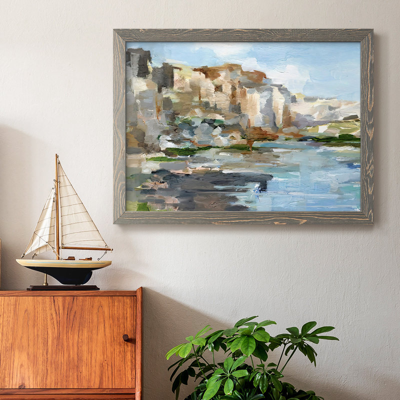 Western Cliff I, reproduction d'art sur toile, Gris, H 22 po x l 32 po x P 1,5 po
