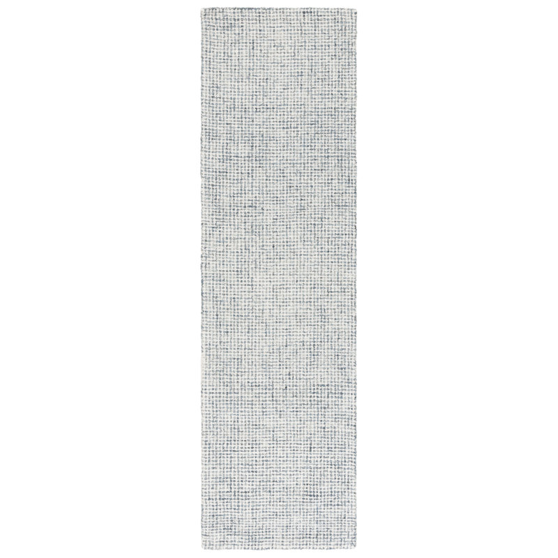 Martha Stewart Hand Tufted Wool Cotton Rug in Ivory/Blue, Runner 2'3" x 8'